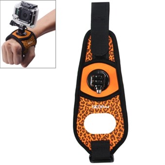 Leopard 360 graders roterande handledsrem - Orange
