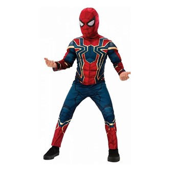 Iron Spiderman Deluxe - Barn - Inkl. Mask + Kostym - Stor - 125-135 cm
