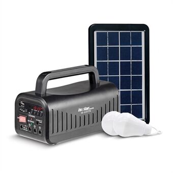 ISOLAR multifunktionell mini bärbar Solar med USB-minneskort MP3 musikuppspelningsfunktion Outdoor camping nödbelysningssystem