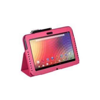 Google Nexus 10 läderfodral för surfplatta (rosa)