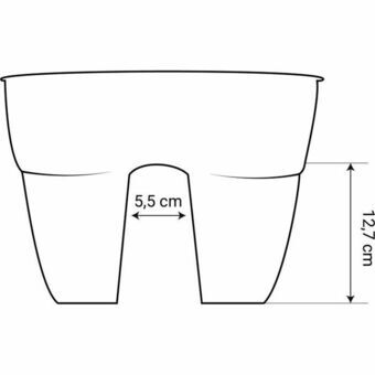 Kruka EDA Röd Plast Oval Modern