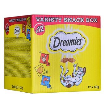 Snack for Cats Dreamies Variety 12 x 60 g Kyckling Lax Ost