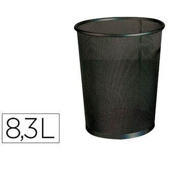 Papperskorg Q-Connect KF00869 Svart Metall 8,3 L