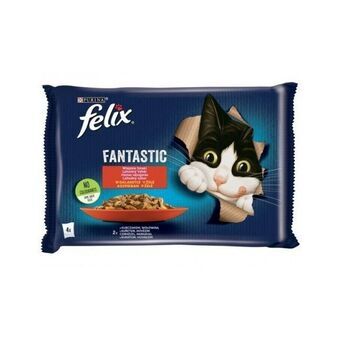 Kattmat Purina Fantastic Kyckling Kalvkött 340 g