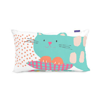 Kuddfodral HappyFriday Moshi Moshi Cat & Mouse Multicolour 50 x 30 cm