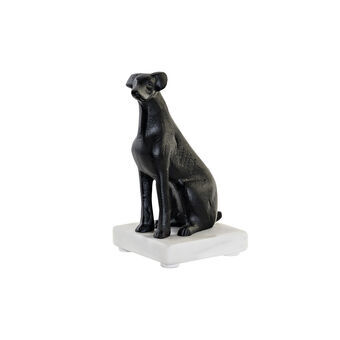 Prydnadsfigur DKD Home Decor Svart Aluminium Marmor Hund Modern (12 x 10 x 20 cm)