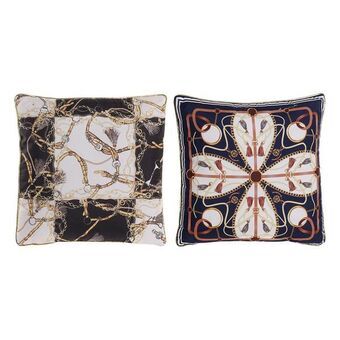 Kudde DKD Home Decor Polyester Multicolour (2 pcs) (40 x 40 cm)