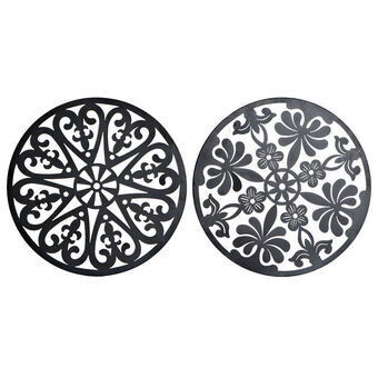 Väggdekoration DKD Home Decor Metall (2 pcs) (40 x 1 x 40 cm)