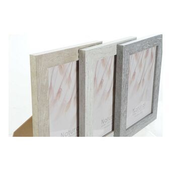 Fotoram DKD Home Decor Urban Glas Grå Beige Vit PS (19,5 x 2 x 24,7 cm) (3 antal)