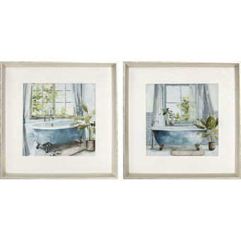 Tavla DKD Home Decor Bad  (2 pcs) (30 x 3 x 30 cm)