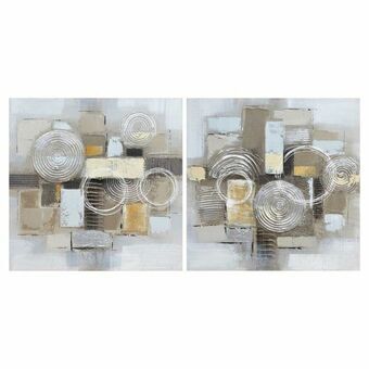 Tavla DKD Home Decor Abstrakt (60 x 3 x 60 cm) (2 pcs)