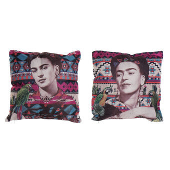 Kudde DKD Home Decor Frida Kahlo Multicolour Polyester (2 pcs) (45 x 10 x 45 cm)