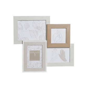 Fotoram DKD Home Decor Glas Trä MDF (37 x 3 x 35 cm) (3 pcs)