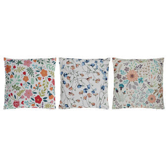 Kudde DKD Home Decor Polyester linne Multicolour Shabby Chic (45 x 10 x 45 cm) (3) (3 antal)