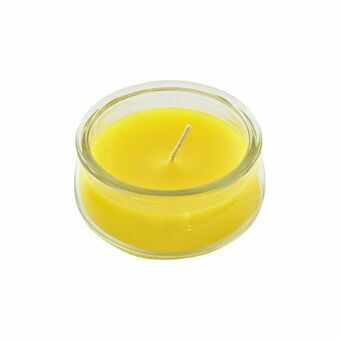 Ljus DKD Home Decor Citronella Glas Gul (8 x 8 cm)