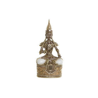 Dekorativ figur DKD Home Decor Golden Brown Buddha Resin (13 x 7 x 27 cm)