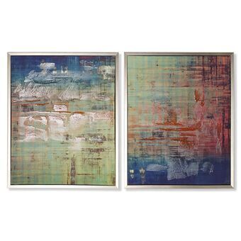 Tavla DKD Home Decor Abstrakt Modern (43 x 2,5 x 53 cm) (2 antal)