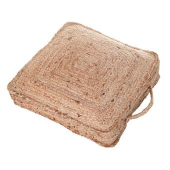 Kudde DKD Home Decor Golv Brun Tropiskt Jute (60 x 60 x 15 cm)