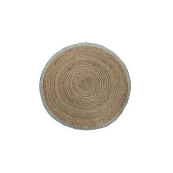 Matta DKD Home Decor Scandi Grön Ljusbrun Jute (120 x 120 x 1 cm)