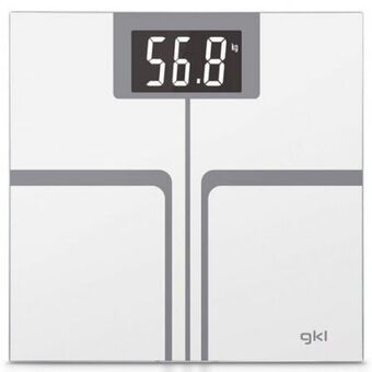 Digital Badrumsvåg GKL FITMAX WHITE 200 kg Vit Polyester