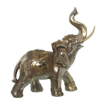 Prydnadsfigur Alexandra House Living Gyllene Plast Elefant 18 x 34 x 35 cm