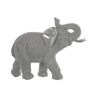 Prydnadsfigur Alexandra House Living Silvrig Plast Elefant 11 x 24 x 20 cm