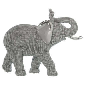 Prydnadsfigur Alexandra House Living Silvrig Plast Elefant 13 x 29 x 24 cm