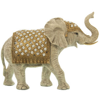 Prydnadsfigur Alexandra House Living Vit Plast Elefant 18 x 37 x 31 cm