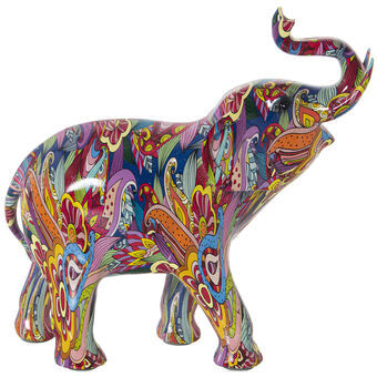 Prydnadsfigur Alexandra House Living Multicolour Plast Elefant 14 x 30 x 28 cm