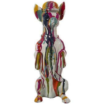 Prydnadsfigur Alexandra House Living Multicolour Plast Hund Måla 16 x 13 x 30 cm