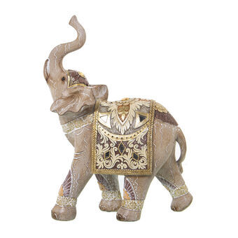 Prydnadsfigur Alexandra House Living Gyllene Plast Elefant 12 x 22 x 27 cm