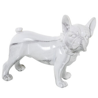 Prydnadsfigur Alexandra House Living Plast Hund 14 x 26 x 24 cm Marmor