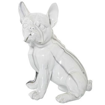 Prydnadsfigur Alexandra House Living Plast Hund 15 x 18 x 23 cm Marmor