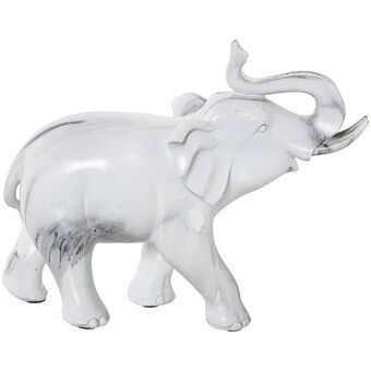 Prydnadsfigur Alexandra House Living Plast Elefant 12 x 24 x 21 cm Marmor