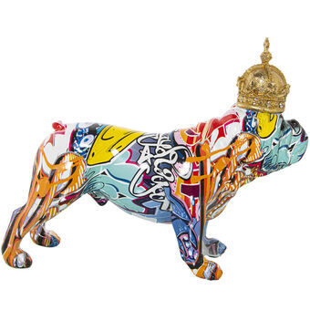 Prydnadsfigur Alexandra House Living Multicolour Plast Hund Krona 14 x 29 x 24 cm