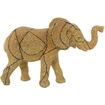 Prydnadsfigur Alexandra House Living Gyllene Plast Elefant 11 x 27 x 19 cm