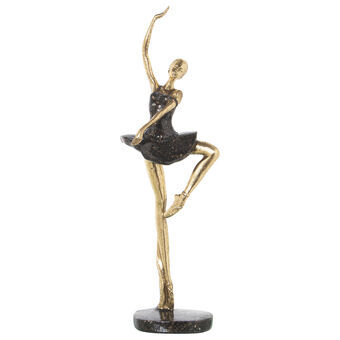 Prydnadsfigur Alexandra House Living Gyllene Plast Ballerina 15 x 18 x 44 cm