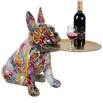 Prydnadsfigur Alexandra House Living Multicolour Plast Hund 22 x 34 x 29 cm Bricka