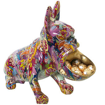 Prydnadsfigur Alexandra House Living Multicolour Plast Hund 19 x 32 x 27 cm Skål