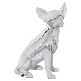 Prydnadsfigur Alexandra House Living Plast Hund 15 x 18 x 27 cm Marmor