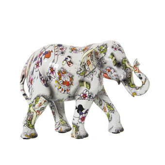 Prydnadsfigur Alexandra House Living Multicolour Plast Elefant 11 x 18 x 24 cm