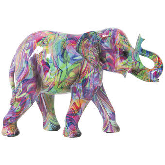 Prydnadsfigur Alexandra House Living Multicolour Plast Elefant Måla 13 x 21 x 29 cm