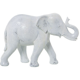 Prydnadsfigur Alexandra House Living Vit Plast Elefant 14 x 21 x 29 cm