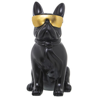 Prydnadsfigur Alexandra House Living Svart Gyllene Plast Glasögon Hund 19 x 27 x 26 cm