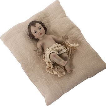 Prydnadsfigur Alexandra House Living Beige Plast Jesubarnet 12 x 18 x 26 cm Kudde