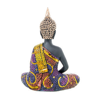 Prydnadsfigur Alexandra House Living Multicolour Plast Buddha 22 x 13 x 30 cm