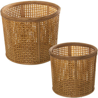 Set med planteringskärl Alexandra House Living vide Bambu Rattan (2 Delar)