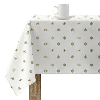 Fläckresistent bordsduk i harts Belum Snowflakes Gold 140 x 140 cm