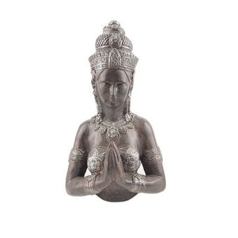 Byst Romimex Naturell Harts Kvinna Buddha 21 x 35 x 15 cm