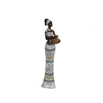 Prydnadsfigur Romimex Brun Harts Afrikanska Vas 11 x 41 x 7 cm